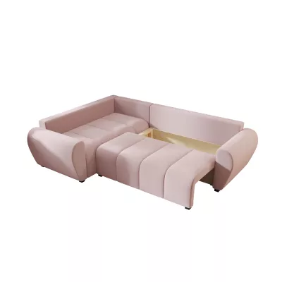 Ecksofa-Set LUKAVA - rosa, linke Ecke