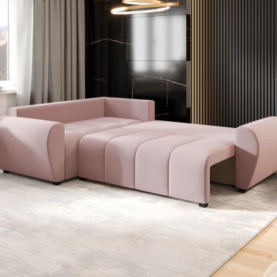 Ecksofa-Set LUKAVA - rosa, linke Ecke