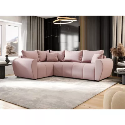 Ecksofa-Set LUKAVA - rosa, linke Ecke