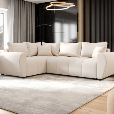 Ecksofa-Set LUKAVA – hellbeige, linke Ecke
