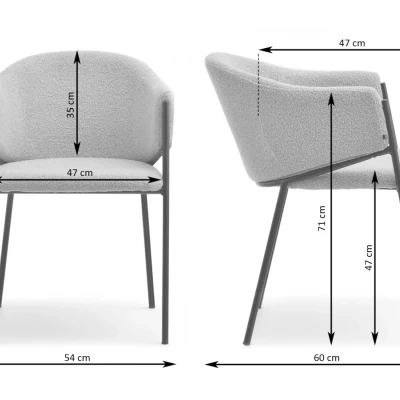 JUHI Esszimmerstuhl – Creme/Grau