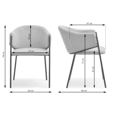 JUHI Esszimmerstuhl – Creme/Grau