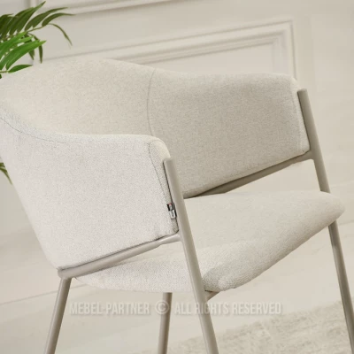 JUHI Esszimmerstuhl – Creme/Grau