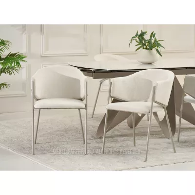 JUHI Esszimmerstuhl – Creme/Grau