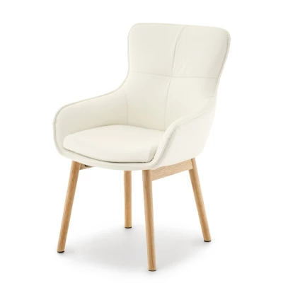 Eleganter Esszimmerstuhl ELISABETH – Creme/Eiche