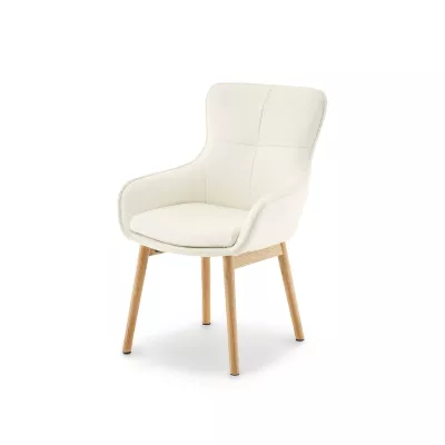 Eleganter Esszimmerstuhl ELISABETH – Creme/Eiche