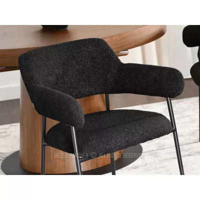 Gepolsterter Esszimmerstuhl PATRICE - schwarz