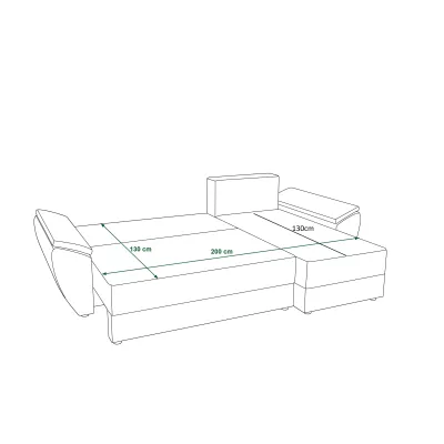 Ecksofa GAVORA - grau