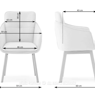 Eleganter Esszimmerstuhl VIVIENNE – Beige/Eiche