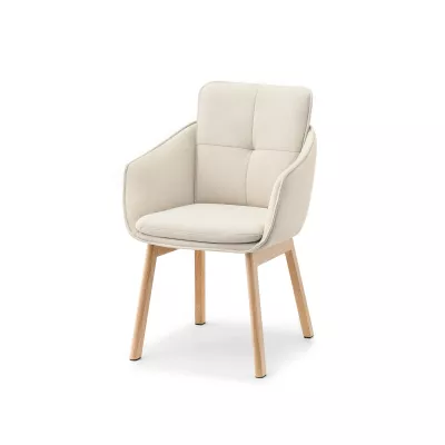 Eleganter Esszimmerstuhl VIVIENNE – Beige/Eiche