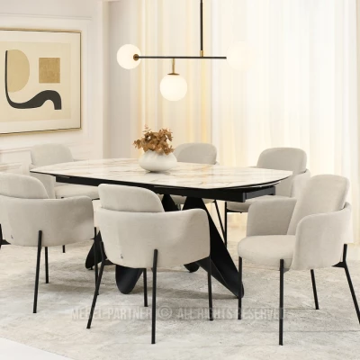 ISRA Polsterstuhl – beige/schwarz