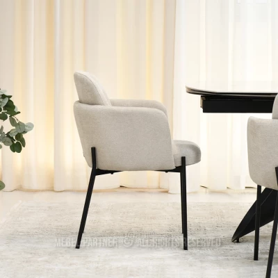ISRA Polsterstuhl – beige/schwarz