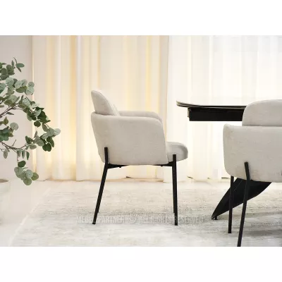 ISRA Polsterstuhl – beige/schwarz