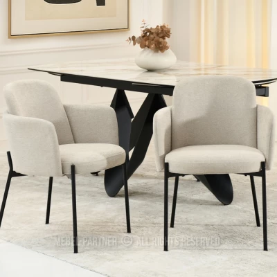 ISRA Polsterstuhl – beige/schwarz