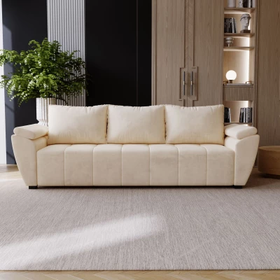 Dreisitzer-Sofa GAVORA – Creme