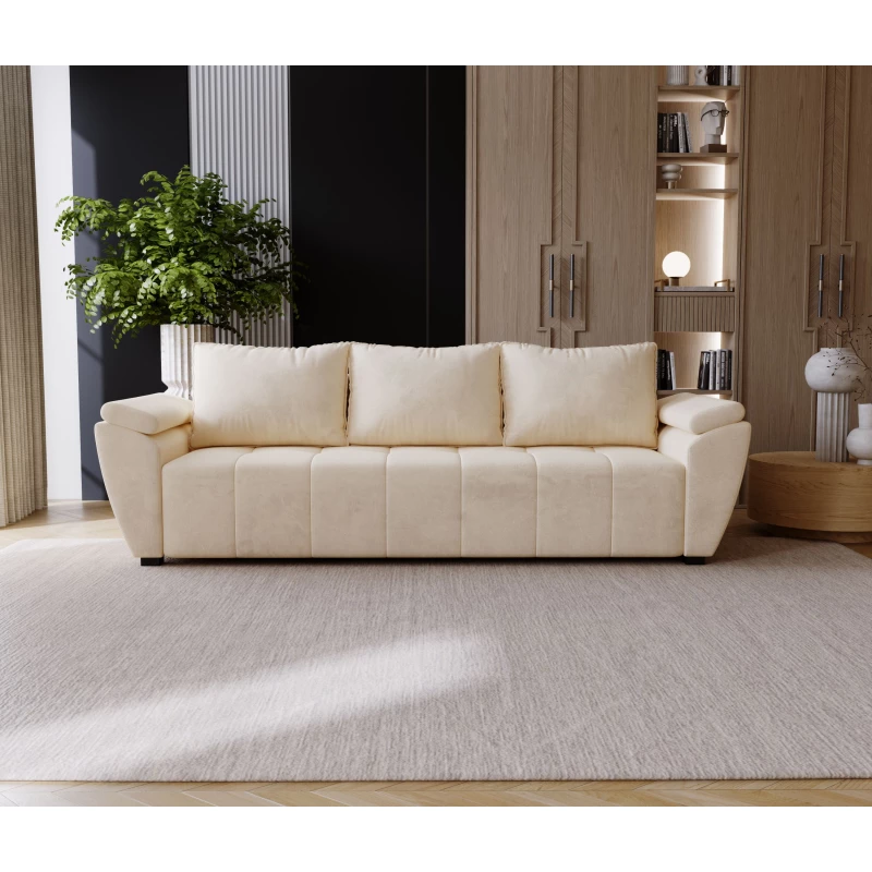 Dreisitzer-Sofa GAVORA – Creme