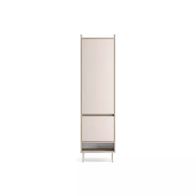 Schmaler Flurschrank RENATE - Eiche Cremona / Kaschmir