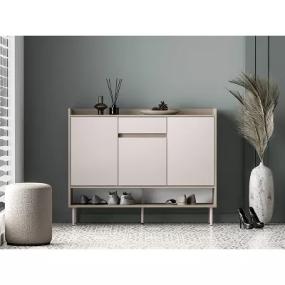 Schuhschrank mit Türen RENATE - Eiche Cremona / Kaschmir