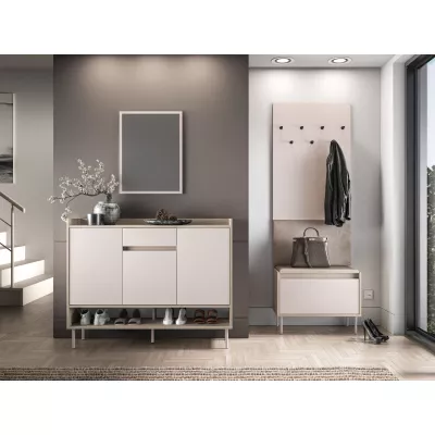 Schuhschrank mit Türen RENATE - Eiche Cremona / Kaschmir