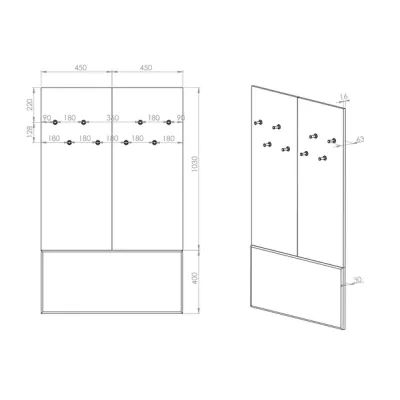 Wandhänger für den Flur RENATE – Kaschmir/Beige