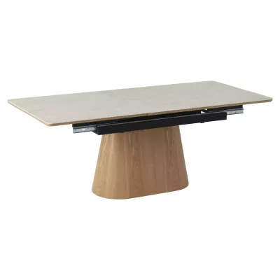 Ausziehbarer Esstisch 160(200)x90 VALMIR - Beige/Eiche