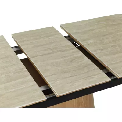 Ausziehbarer Esstisch 160(200)x90 VALMIR - Beige/Eiche