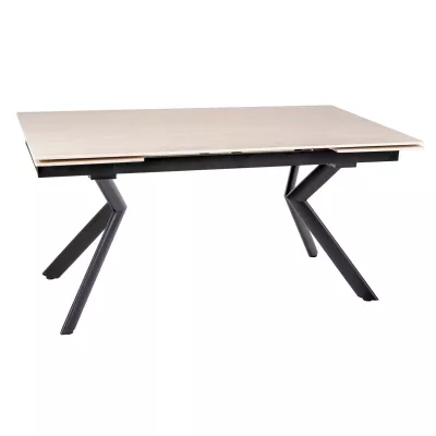 Ausziehbarer Esstisch 160(240)x90 RODMAN - beige / schwarz