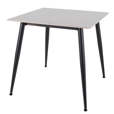 Esstisch 80x80 JUSEF - weiß/schwarz