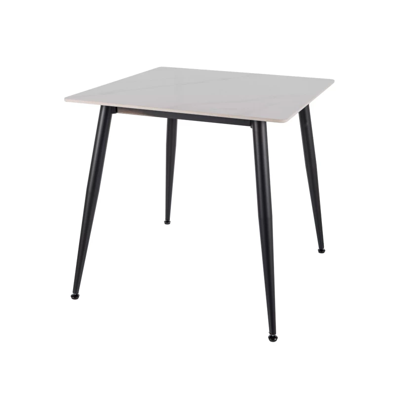 Esstisch 80x80 JUSEF - weiß/schwarz