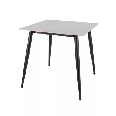 Esstisch 80x80 JUSEF - weiß/schwarz
