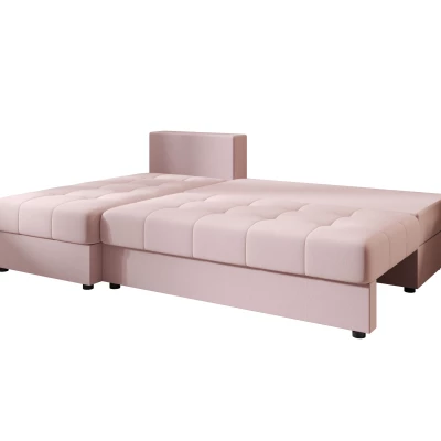 ADELINDE Eckschlafsofa - rosa, linke Ecke
