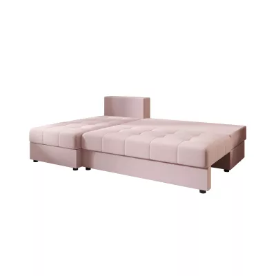 ADELINDE Eckschlafsofa - rosa, linke Ecke