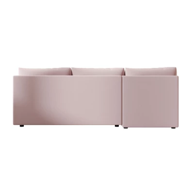ADELINDE Eckschlafsofa - rosa, linke Ecke