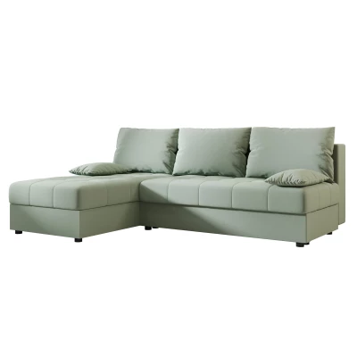ADELINDE Eckschlafsofa - grün, linke Ecke