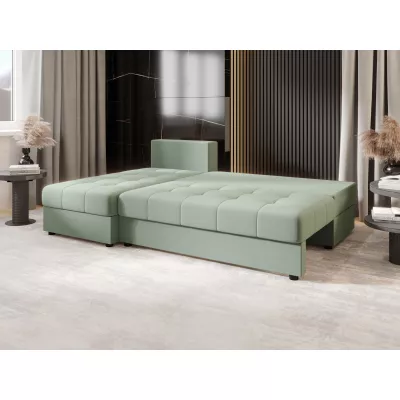 ADELINDE Eckschlafsofa - grün, linke Ecke