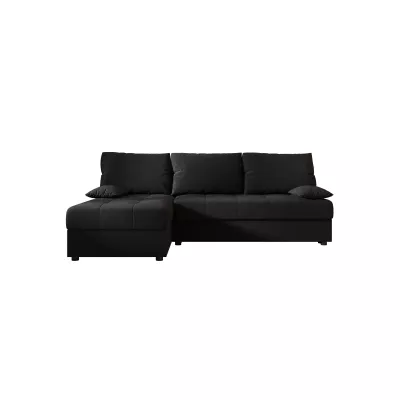ADELINDE Ecksofa zum Zusammenklappen - schwarz 1, linke Ecke