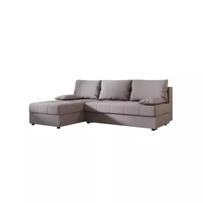 ADELINDE Eckschlafsofa - grau, linke Ecke