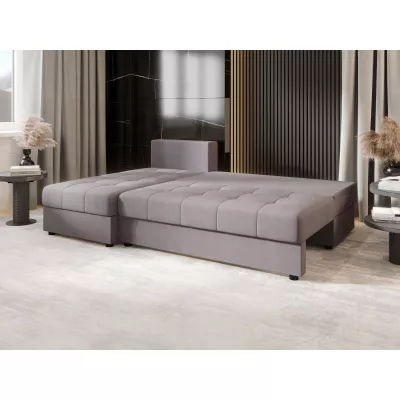 ADELINDE Eckschlafsofa - grau, linke Ecke