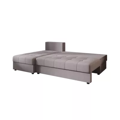 ADELINDE Eckschlafsofa - grau, linke Ecke