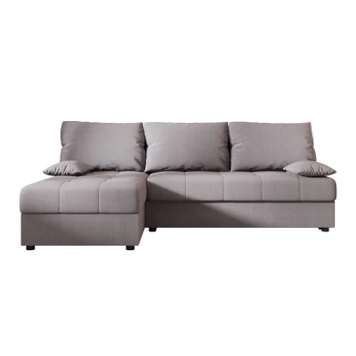 ADELINDE Eckschlafsofa - grau, linke Ecke