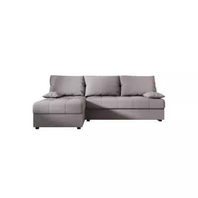 ADELINDE Eckschlafsofa - grau, linke Ecke