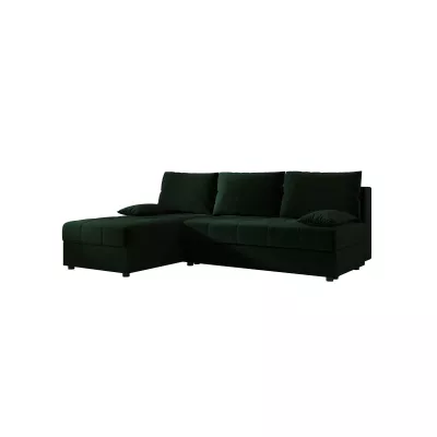 ADELINDE Eckschlafsofa – dunkelgrün, linke Ecke