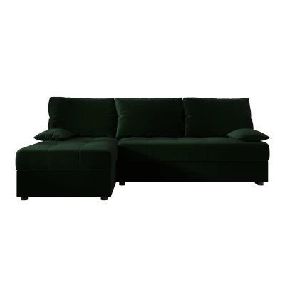 ADELINDE Eckschlafsofa – dunkelgrün, linke Ecke