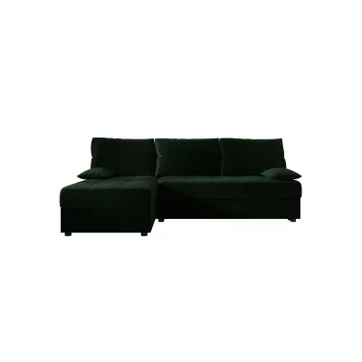 ADELINDE Eckschlafsofa – dunkelgrün, linke Ecke