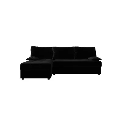 ADELINDE Ecksofa zum Zusammenklappen - schwarz 2, linke Ecke