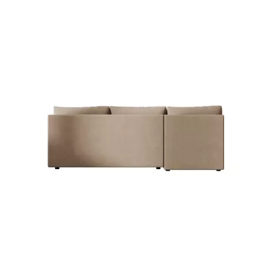ADELINDE Eckschlafsofa - braun, linke Ecke