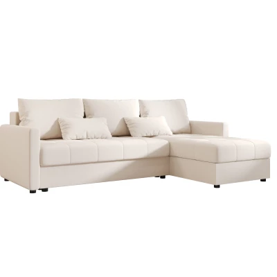Schlafsofa ADELINDE – Creme, rechte Ecke