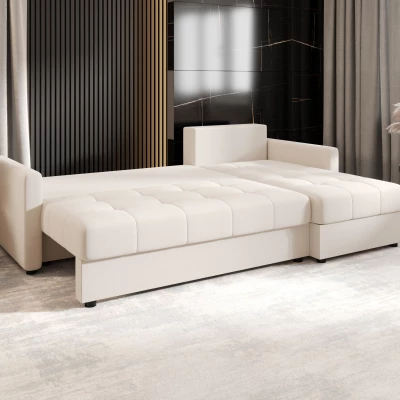 Schlafsofa ADELINDE – Creme, rechte Ecke
