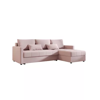 Schlafsofa ADELINDE – rosa, rechte Ecke