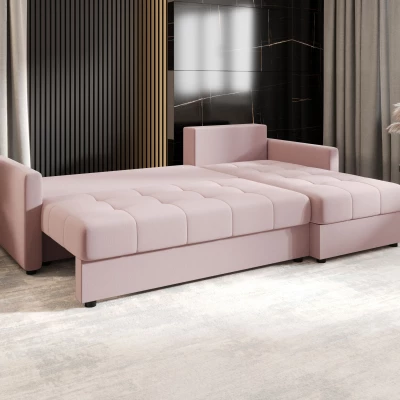 Schlafsofa ADELINDE – rosa, rechte Ecke
